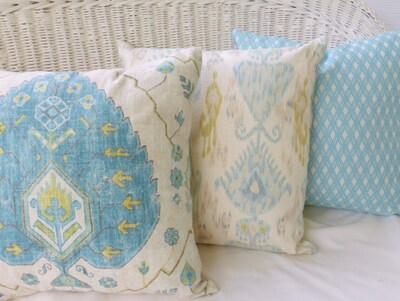 Ikat Pillow Cover, Richloom fabric Decorative Ikat pillow cover - image2
